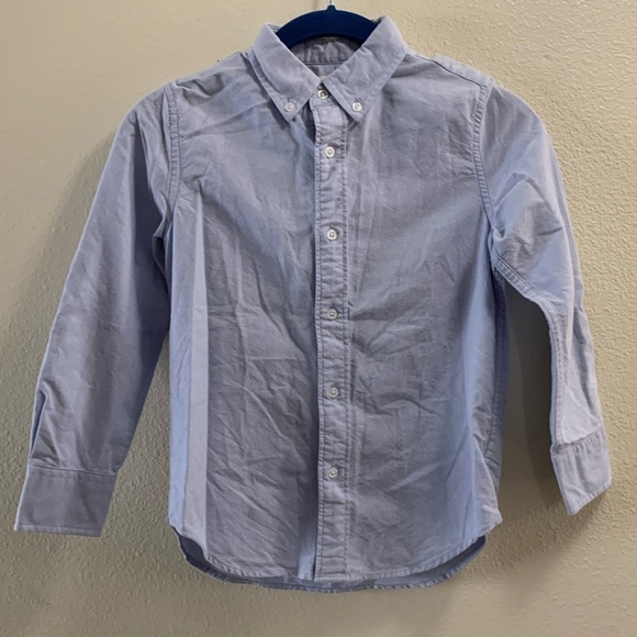Crewcuts Other - Crewcuts Factory Blue Chambray Button Down Dress Shirt Size 6-7 Cotton Christmas